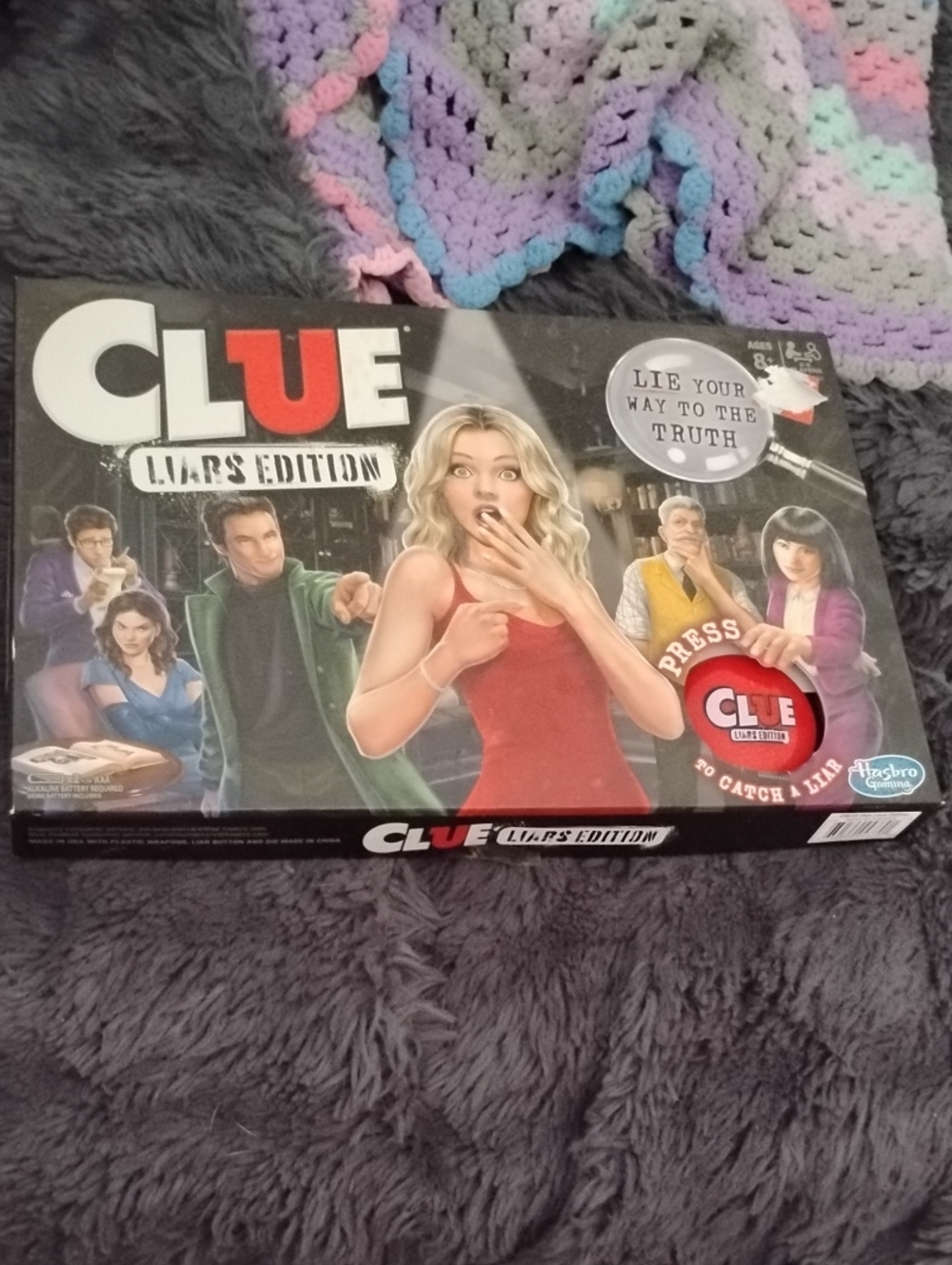 Hasbro CLUE Liars Edition Board Game - Red, Black, White